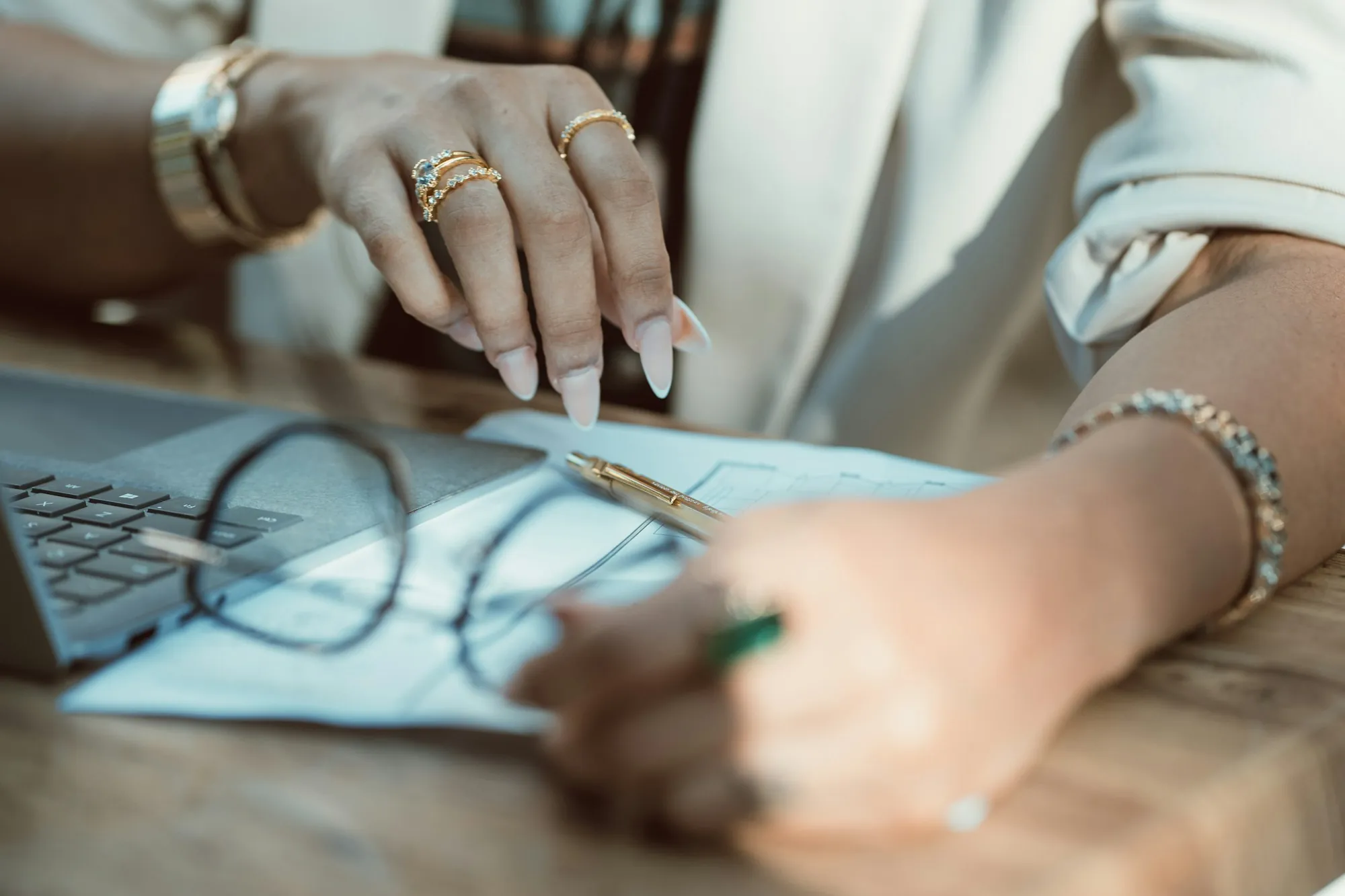 A care coordinator working at a desk